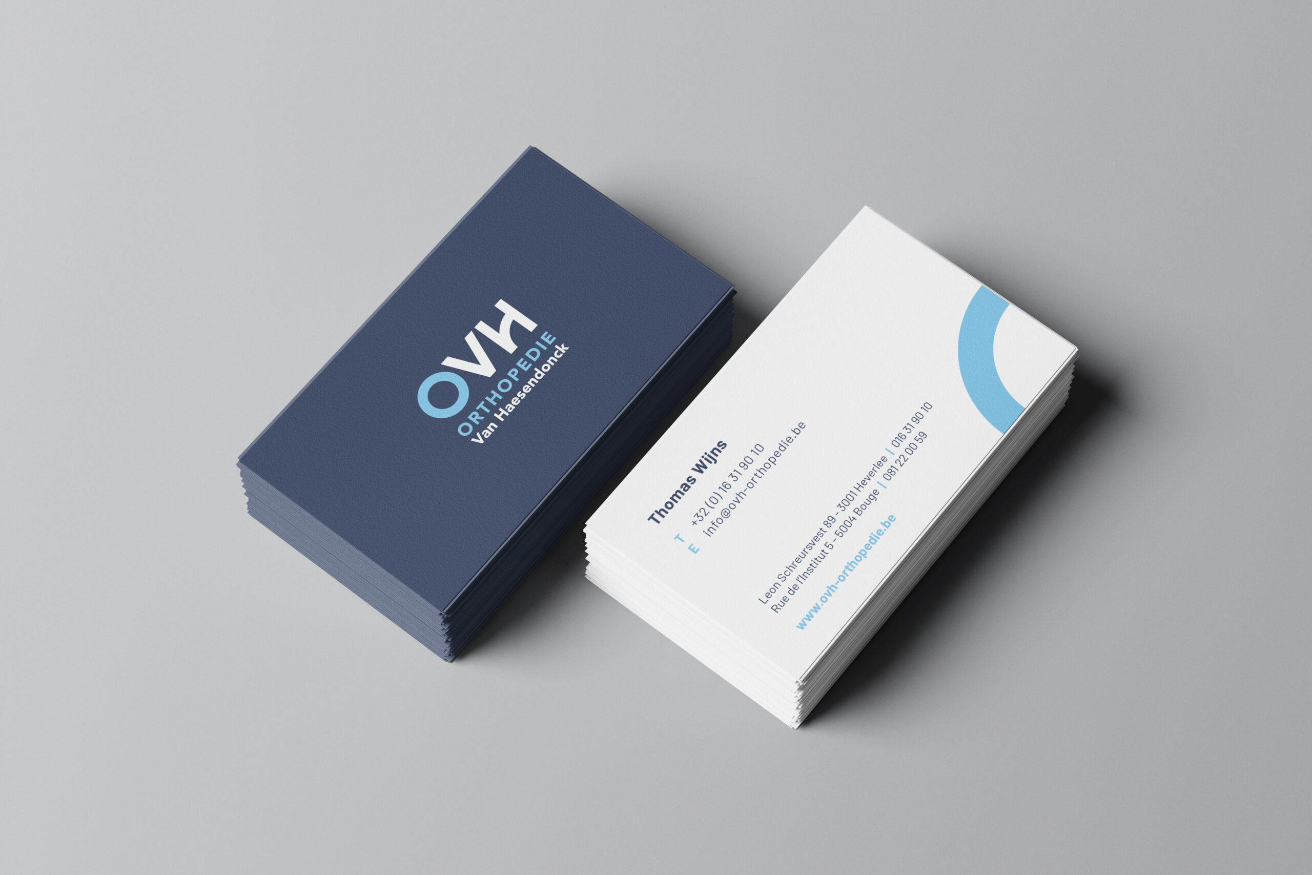 Naamkaartjes van Orthopedie Van Haesendonck